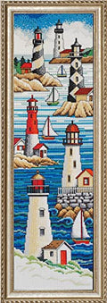 Janlynn Lighthouses Counted Cross Stitch Kit-6"X21" 14 Count