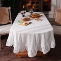 ARTMAGIC Oval Cotton Table Cloth Vintage Washable Tablecloths - size: 84" x 60" (Oval)