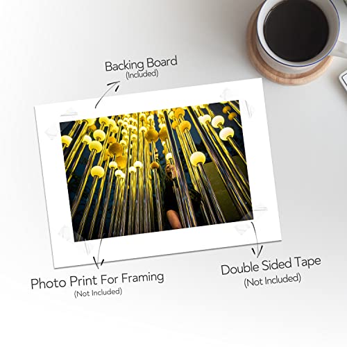 Golden State Art 5x7 White Backing Board, 10 Pack Backer Boards for Prints - size: 5x7