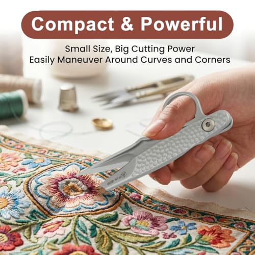 Premium Tailor Scissors, Stainless Steel Mini Sewing Fabric Shears, Precision Thread Snips for Cloth Leather Embroidery, Includes Protective Sheath & 1x Seam Ripper, 4.61 x 1.69 inch