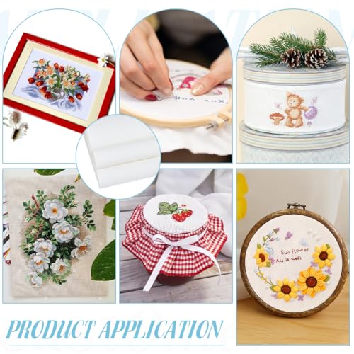 BENECREAT 18ct Plastic Cross Stitch Fabric, 39.3×11.9Inch Plastic Mesh Canvas Sheets, Cross Stitch Vinyl Aida Cloth for Craft Embroidery, Knit Crochet Projects and DIY Handicrafts - size: 39.37 inches x 11.93 inches