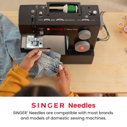 SINGER Heavy Duty Needles 90/14 100/16 110/18 Denim Leather 5-Count