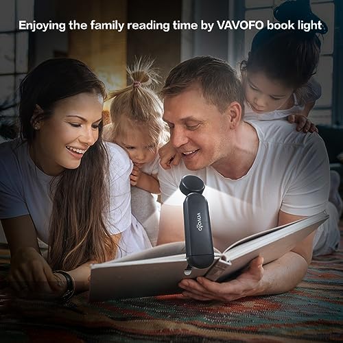 VAVOFO USB Rechargeable Book Light, Bookmark Clip on LED Reading Light - color: Gray