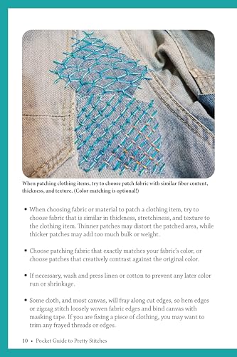 Pocket Guide to Pretty Stitches: Carry-Along Guide to Visible Mending & Embroidery Stitches (Landauer) Step-by-Step for 50 Visual Mending Stitches, with Tips and Techniques (Craft Pocket Guide)