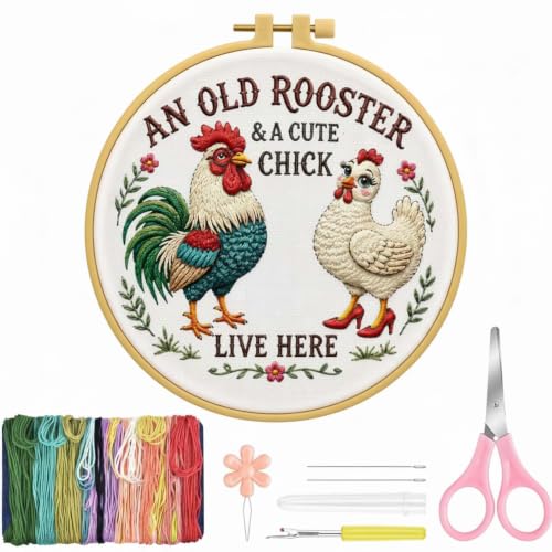 niurenmaoyi Rooster Embroidery Kit for Adults,Needlepoint Kit - color: Embroidery Kits-0621-24