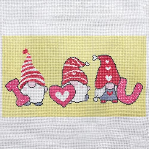 Howie's Needlepoint Needlepoint Canvas, 18CT Embroidery Stamped Patterns for Beginners or Advance, Printed Canvas(Love,6x11inch) - color: LOVE