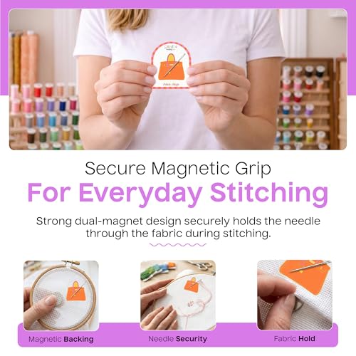 Aspen Lane Magnetic Needle Minder Needlepoint Accessory (Orange Bag) - color: Orange Bag