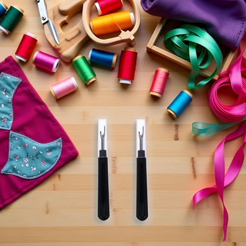 2Pcs Thread Remover, Stitch Unpickers Seam Remover Set Sewing Crafting and Removing Embroidery Hems and Seams DIY Cross-Stitch Accessories, Seam Rippers Sewing Tools