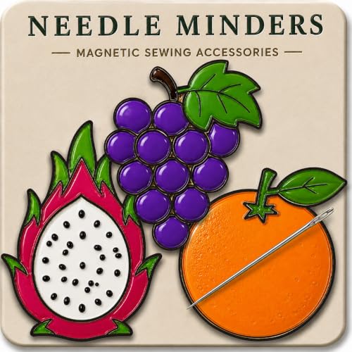 Kraftex Magnetic Needle Minder. Needleminder for Embroidery & Sewing. Cute Needlepoint Accessories. Magnetic Needle Holder for Cross Stitch. Cute Magnet Pin Gift - color: Fruits DGO