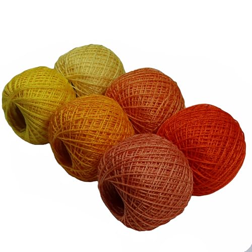 KCS Mercerized Pearl Cotton Thread Size 8 Crochet Needlework Embroidery Threads Ball (6, 07) - color: 07