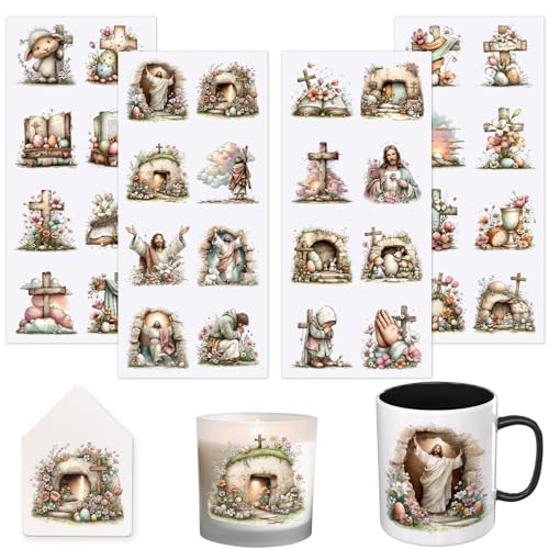 32 PCS Easter UV DTF Cup Wrap Stickers - style: Easter