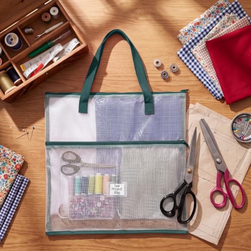 Cosblank 16x16inch Sew Project Bag Jumbo Needlepoint Project Bag, Green - color: Green