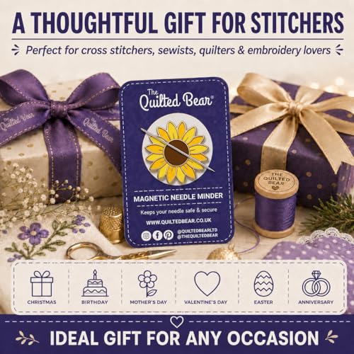 The Quilted Bear Magnetic Needle Minder, Small, Sunflower - color: Sunflower