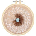 KISSBUTY Full Range Embroidery Starter Kit with Dandelion Pattern, Plastic Hoop, Color Threads, Tools
