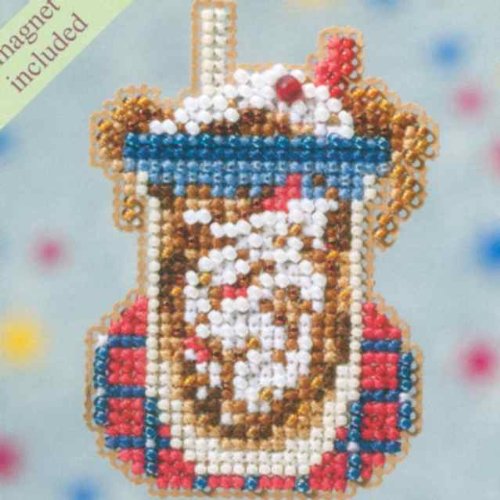 Root Beer Float Beaded Counted Cross Stitch Ornament Kit Mill Hill 2009 Spring Bouquet MH18-9101