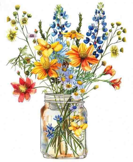 DYAIANGMU Flower Stamped Cross Stitch Kit for Adults 15.7x11.8 inches - color: red-34