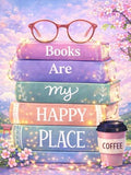 MYBISYMQQ Stack of Books Stamped Cross Stitch Kit, Embroidery 11.8x15.7in - color: D075