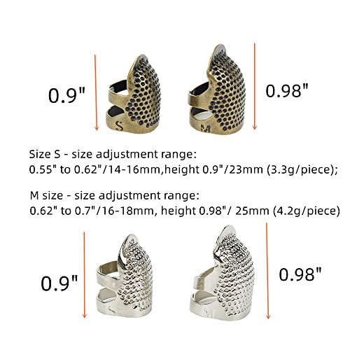 Tsnamay Bronze Adjustable Thimble Hand Sewing Repair Needlework - color: Bronze