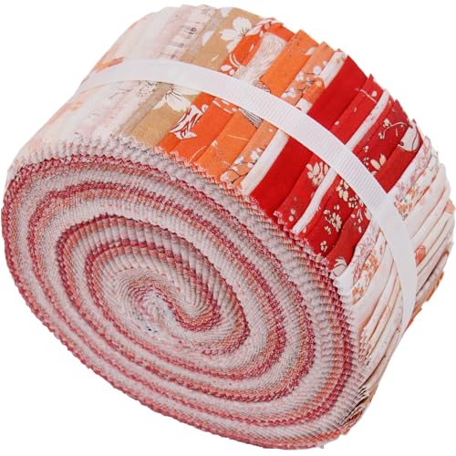 Threadart Sunrise Prints Jelly Roll - 40 Precut 2.5" Cotton Strips - color: Sunrise Prints