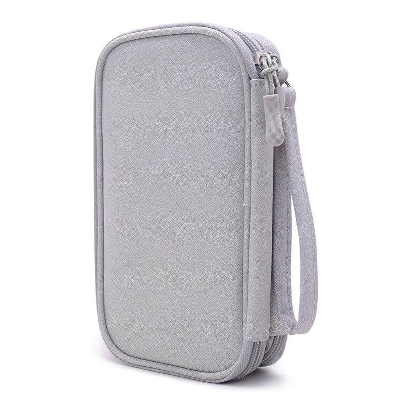 Diabetic Supplies Travel Case Organizer for Test Strips, Lancets, Needles, Lancing Device, Glucose Meter, Alcohol Wipes, Insulin Pens, Syringes, Diabetes Testing Kit Storage Bag (Gray) - color: Gray
