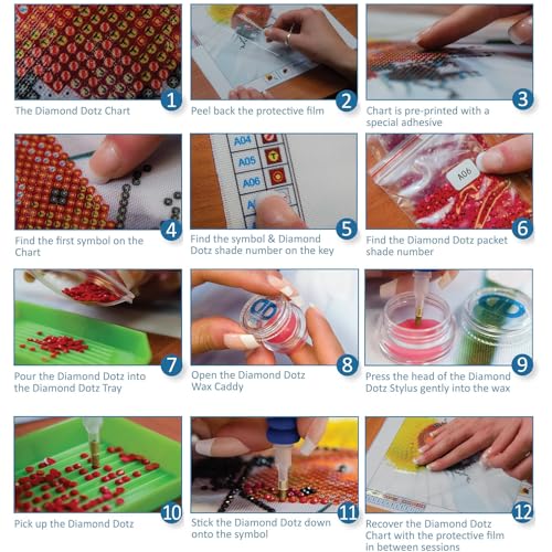 DIAMOND DOTZ Cat Clan Diamond Painting Kit for Adults, Diamond Art Craft - color: Multicolor