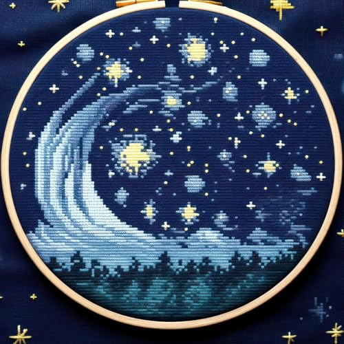Essentials By Leisure Arts Aida Cloth, 18 Count, Navy, 3pc, Bulk, Cross Stitch Fabric, Embroidery Fabric, Cross Stitch Supplies for Crafting, Stitching, and Sewing Projects 30x36 - color: Navy