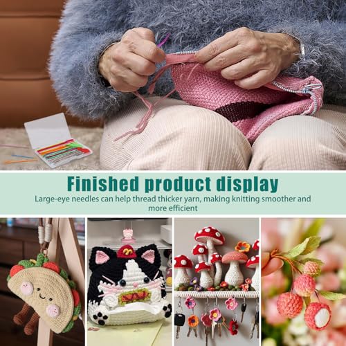Bupete 25 Pcs Yarn Needles Metal Tapestry Needle Crochet Needles for Yarn - color: Colorful 25 PCS