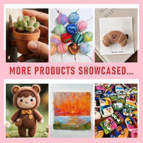 Needle Felting Kits Felt Needle Kit Wool Felting Kit 60 Colors Felting Wool - style: Style B