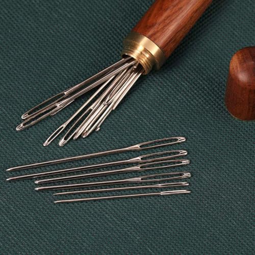 YKLbpd Large Eye Blunt Needles,15 Pieces Stainless Steel darning Needles for Yarn，Yarn Knitting Needles, Knitting and Crochet Supplies
