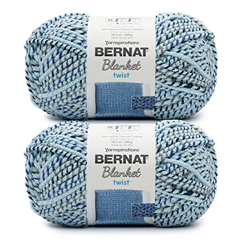 Bernat Blanket Twist Yarn for Crocheting & Knitting, Sea Stars, 2-Pack - color: Sea Stars, size: 2 Pack, style: BLANKET TWIST