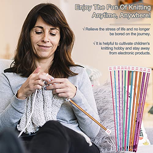 Coopay 23 PCS Tunisian Crochet Hooks Set, Complete Crochet Needles Set - color: Mixed Metal & Bamboo Set With Cable