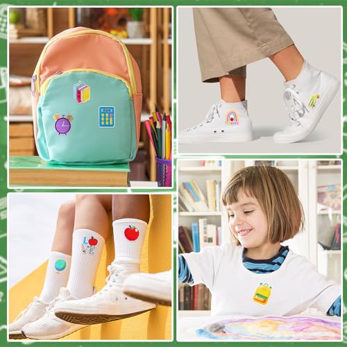 AUGSUN 36Pcs Back to School Iron on Patches for Teacher Students - style: Back to School