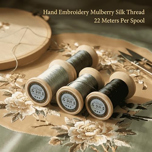 Natural 100% Mulberry Handmade Embroidery Silk Thread Silk Floss (52) - color: 52
