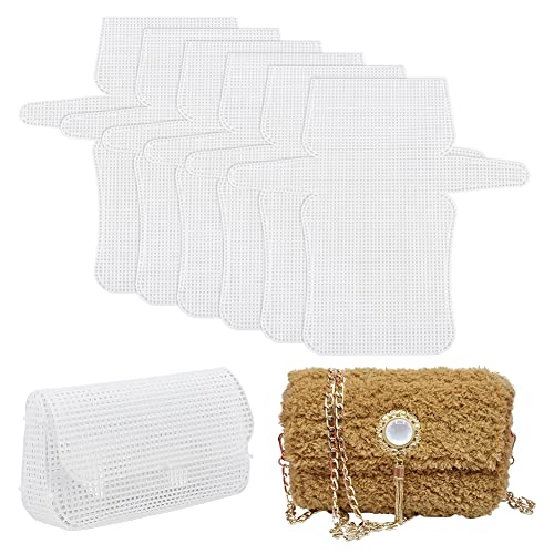 WADORN 6Pcs DIY Plastic Mesh Canvas Sheets for Crochet Purse Making