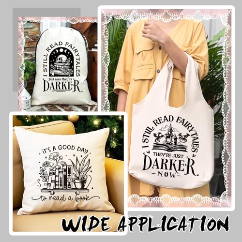 Dazoratix Floral Book Transfer Stickers - 30 Sheets Reading Books Lover Iron on Transfers Funny Ready to Press for T-Shirts DIY Crafts Women Clothing Decals Pillow Patches Bag Appliques Decorations - size: 30 Sheets, style: Floral Book