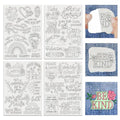 4 Sheets Water Soluble Embroidery Patterns Stabilizers, Embroidery Stick and Stitch Paper with Pre-Printed Incentive Phrases for Hand Sewing Lover Beginners - style: Incentive Phrases