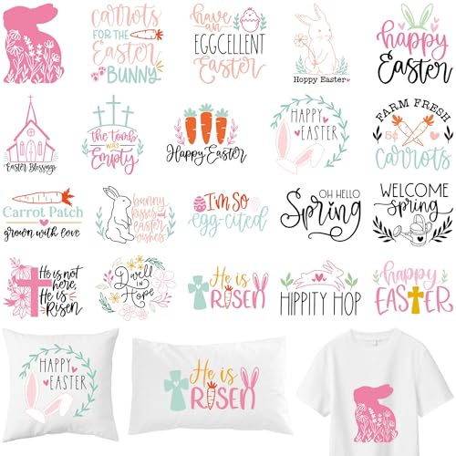Happy Easter DTF Transfers Ready to Press, Iron on Decals for T-Shirts - style: Easter570