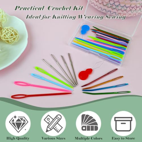 DeliaVo 49 Pcs Assorted Yarn Needles,Tapestry & Darning Needles for Yarn - color: Colorful 49Pcs