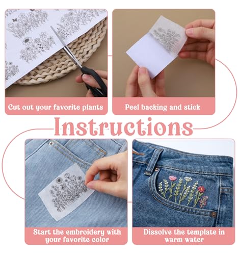 25 Pcs Embroidery Transfer Patterns, Embroidery Patterns