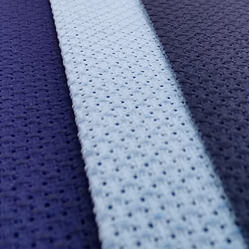 KCS 3 pc of 12" x 18" 14CT Counted Cotton Aida Cloth Cross Stitch Fabric (Light Blue+Royal Blue+Navy Blue) - color: Light Blue+royal Blue+navy Blue