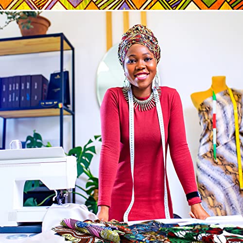 Tudomro 100 Pcs 10 x 10 Inch African Cotton Fabric Square Bulk for Quilting - color: African
