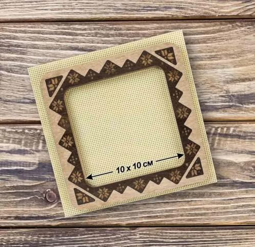 Magnetic Embroidery Hoop Medium – 4"x4" Inner Size, Square Wooden Hoop for Perforated Paper & Plastic Canvas, Nordic Light Wood Finish | FLMP-029 - color: Nordic