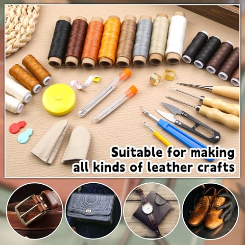 Upholstery Repair Kit, 71 Pcs Heavy Duty Sewing Kit, Leather Stitching Kit - color: Multicolor - Upgraded