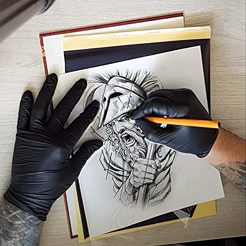 Tattoo Transfer Paper, 100 Sheets Thermal Stencil Paper, 8.5" x 11" A4 Size - size: 8.5in x 11in (100 Sheets)