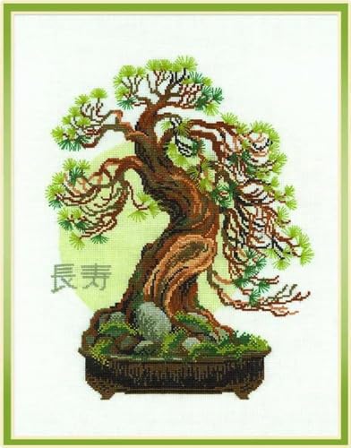 RIOLIS 1037 Bonsai Matsu Wish of Longevity Counted Cross Stitch Kit - style: Bonsai Matsu Wish of Longevity 1037