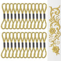 24 Skeins Polyester Cross Stitch Thread Metallic Embroidery Floss Gold Embroidery Thread Friendship Bracelet String Gold Sewing Craft Yarn Art Supplies for Hand Embroidery(8M/Skeins)