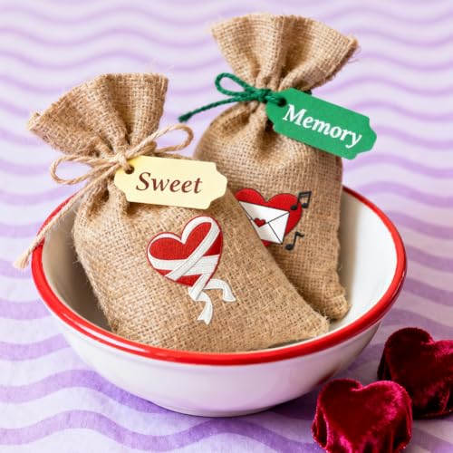 ORIGACH 4 Sheets 66 Pcs Water Soluble Embroidery Patterns Stabilizers - Pre-Printed Love Heart Designs - Stick & Stitch Embroidery Paper for Hand Sewing Lovers - color: Love Heart