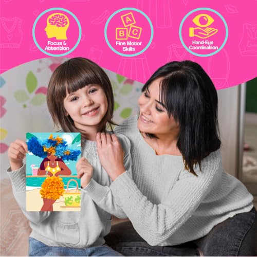 jackinthebox Poke Art Fashion Art Craft Kit for Girls, Kids, Toys, Ages 4-8 - style: Fashion