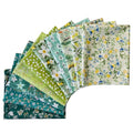 Fat Quarters Quilting Cotton Fabric Bundles for Sewing-10PCS Green Floral - color: Green Floral