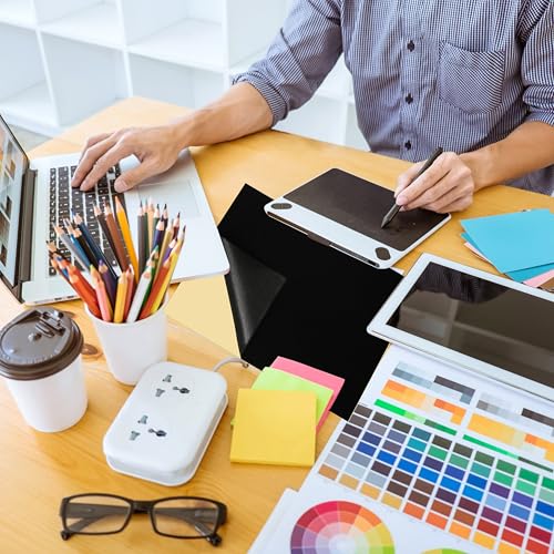 Bernese 6PCS Self Adhesive Felt Sheet, Felt Sheets with Adhesive Backing for Jewelry Box and Drawer Liner, A4 Size (8.3" x 11.8", Black) - color: Black